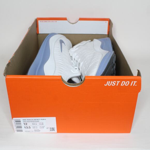 Nike ReactX Infinity Run 4 Summit White Ashen Slate Shoes DR2665-107 Men's Sz 12 - Picture 7 of 7